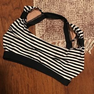 Black and White Stripe Oxjen Dance Top